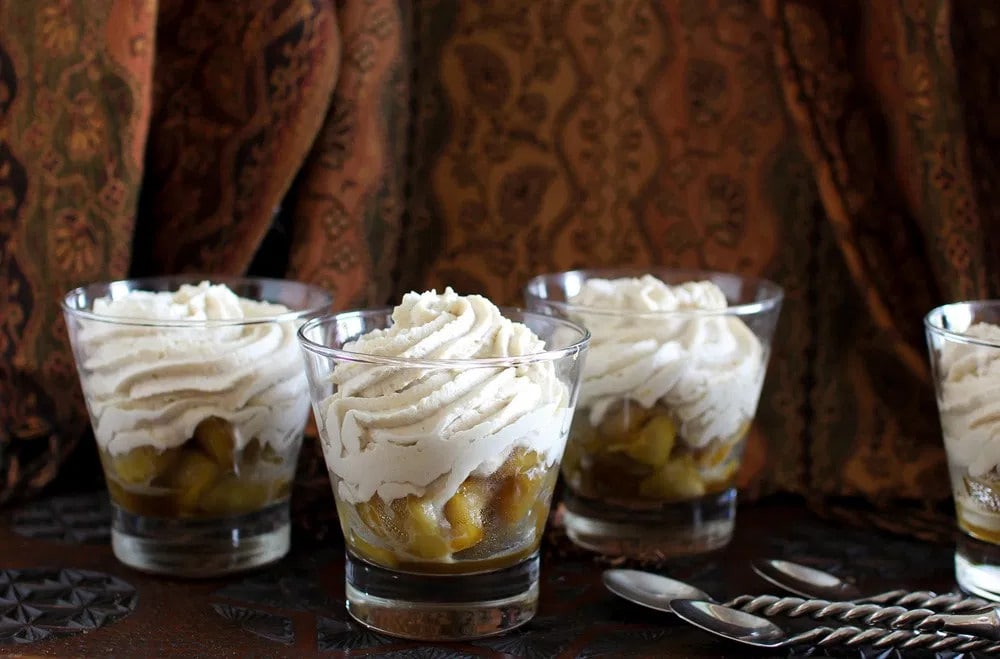 Caramel Apple Compote with Creamy Whip