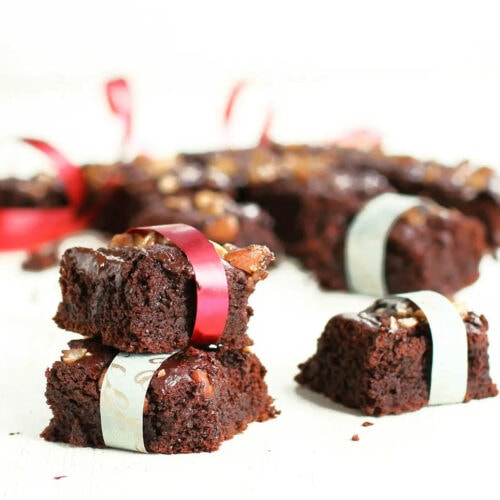DOUBLE CHOCOLATE NUT BUTTER BROWNIES