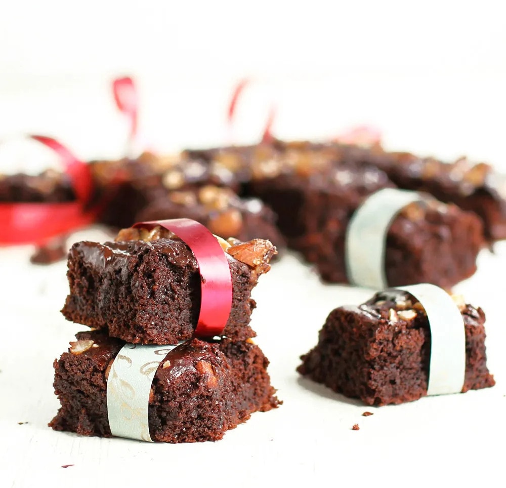 DOUBLE CHOCOLATE NUT BUTTER BROWNIES