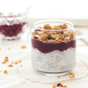Coconut Chia Pudding with Blackberry Compote