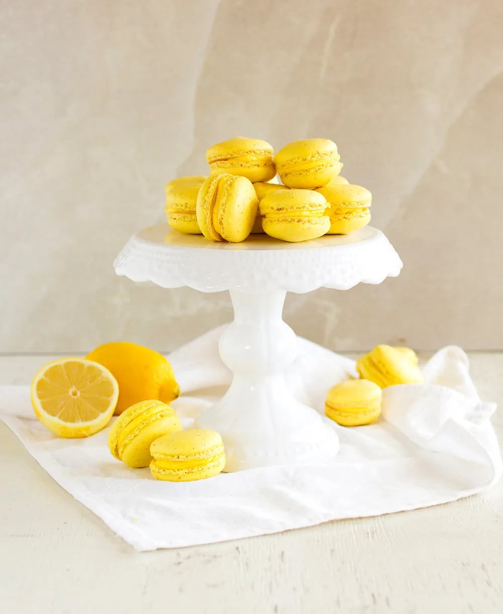 French Macarons with Lemon Buttercream Filling