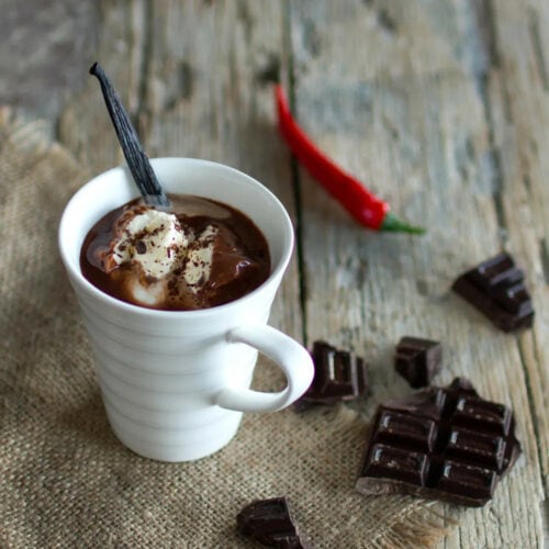 SPICED HOT CHOCOLATE WITH RUM