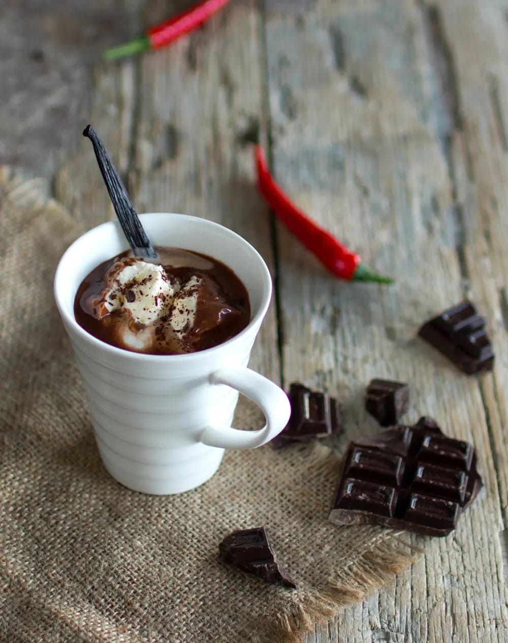 SPICED HOT CHOCOLATE WITH RUM