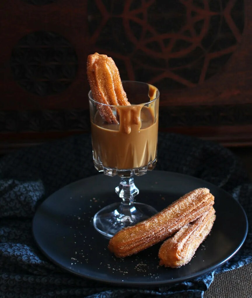 GLUTEN-FREE CHURROS WITH RUM & COCONUT CARAMEL SAUCE 2
