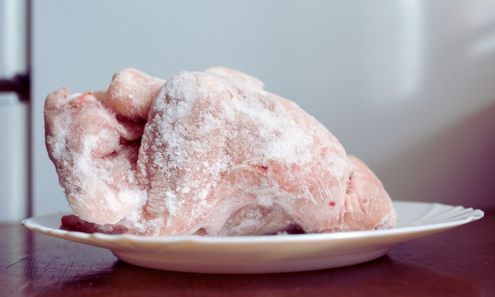How long can frozen chicken sit out at room temperature