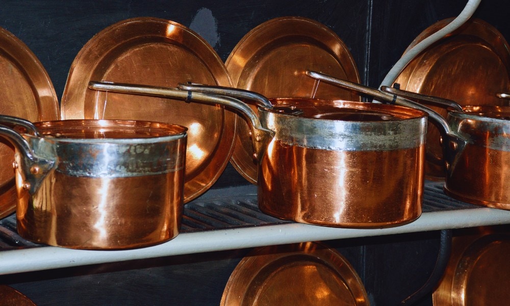 construction of copper cookware
