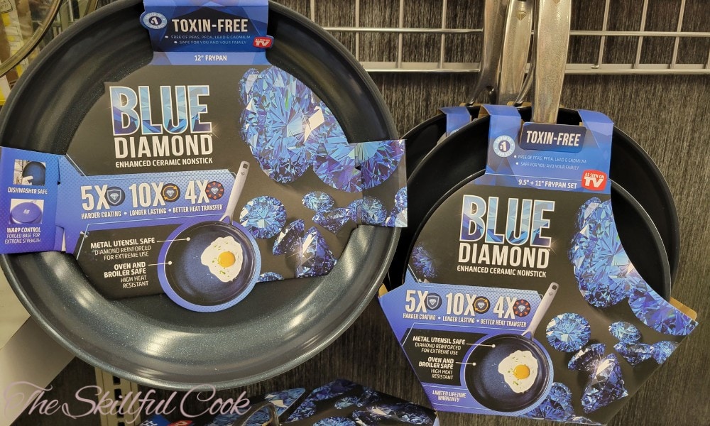 Blue Diamond 12 in. Aluminum Ceramic Nonstick Frying Pan in Blue