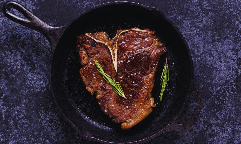steak on a Cast Iron