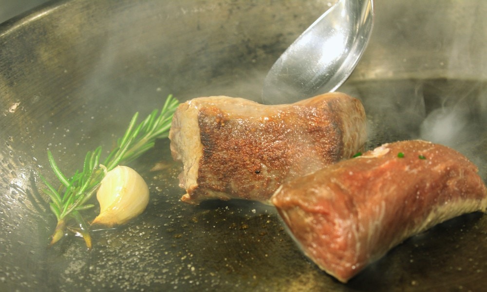 stainless steel is great for searing on high heat