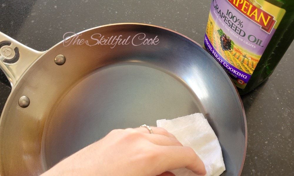 seasoning creates a bond with carbon steel pan