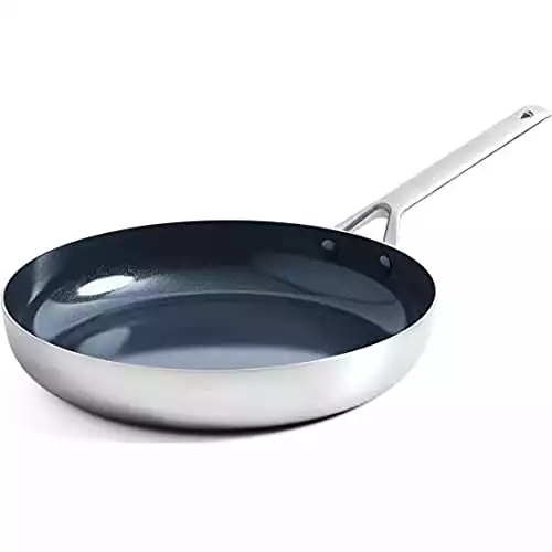 Blue Diamond Cookware 3-Ply Stainless Steel Ceramic Nonstick Frying Pan Skillet