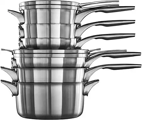 Calphalon Premier Space-Saving Stainless Steel Pots and Pans