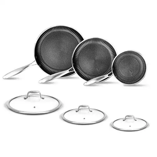 NutriChef 6-Piece Cookware Set Stainless Steel