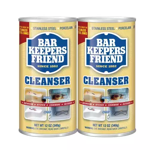 Bar Keepers Friend Powder Cleanser - Multipurpose Cleaner & Stain Remover
