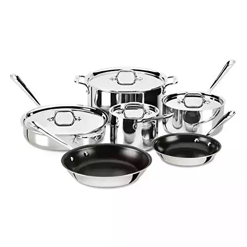 All-Clad D3 Stainless Steel Nonstick Cookware Set