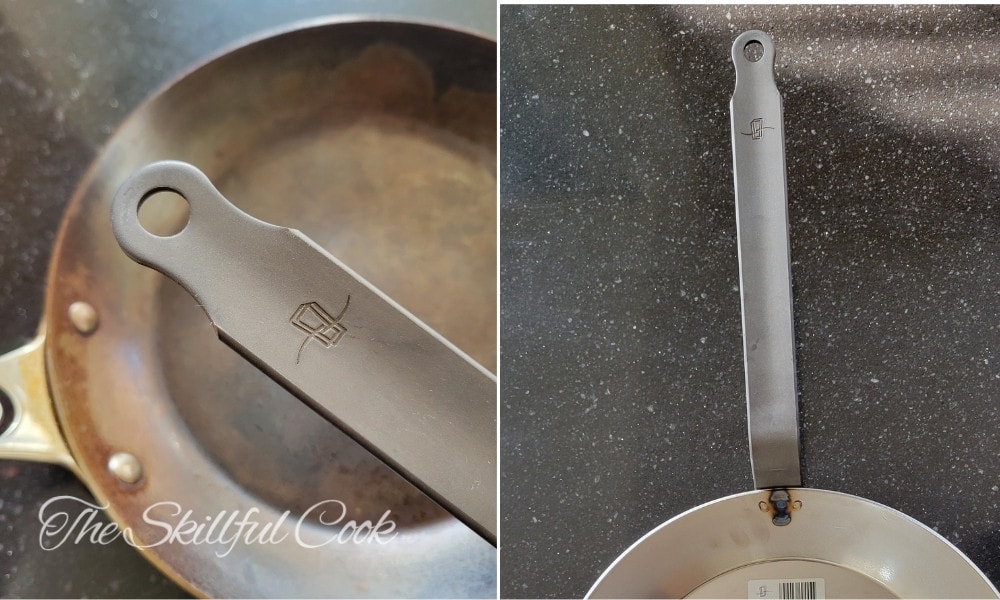 Texture and logo added to the handleof Matfer Bourgeat pan