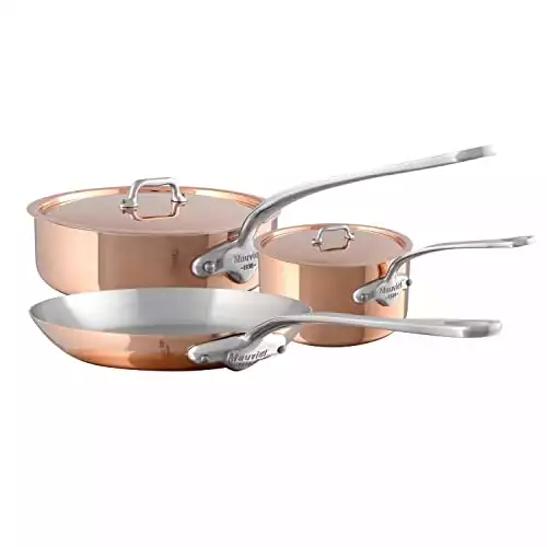 Mauviel M’150 Polished Copper and Stainless Steel Cookware Set
