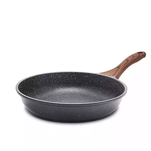 SENSARTE Nonstick Frying Pan Skillet, Swiss Granite Coating Omelette Pan, Healthy Stone Cookware Chef's Pan, PFOA Free (8/9.5/10/11/12.5 Inch) (10 Inch)