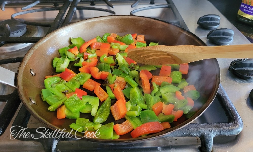 cooking vegetables on carbon steel - one of the safest cookware materials