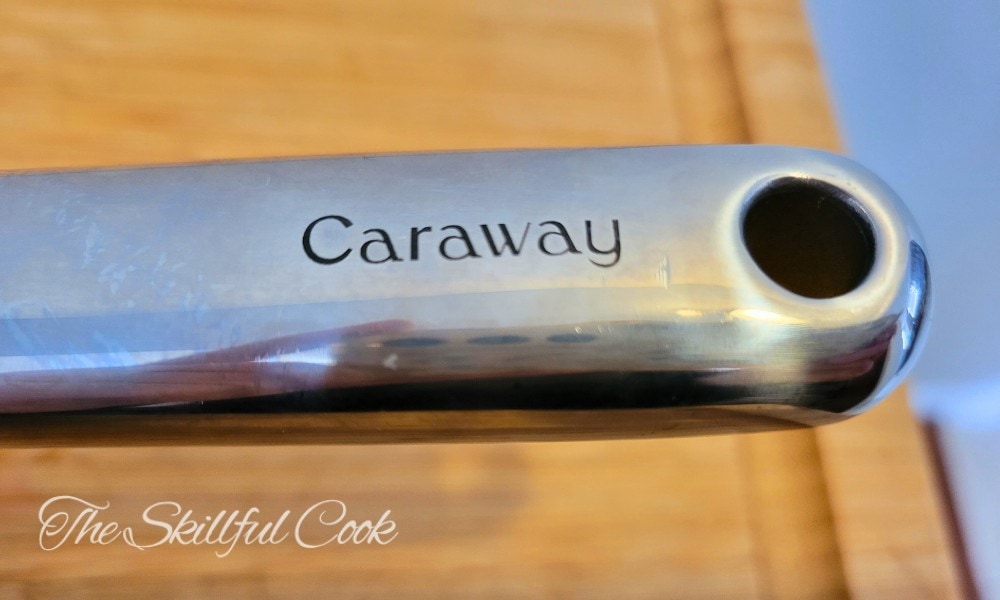 Caraway Nonstick Ceramic Frying Pan handle