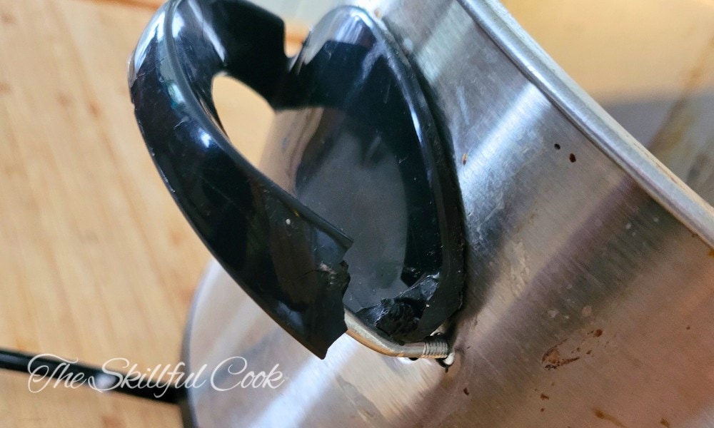 Damaged Crock Pot plastic exterior handles