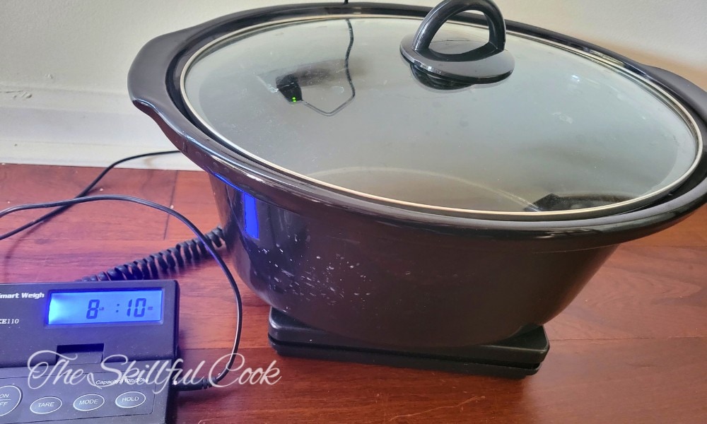 crock pot insert weighs 8 pounds, 10 ounces