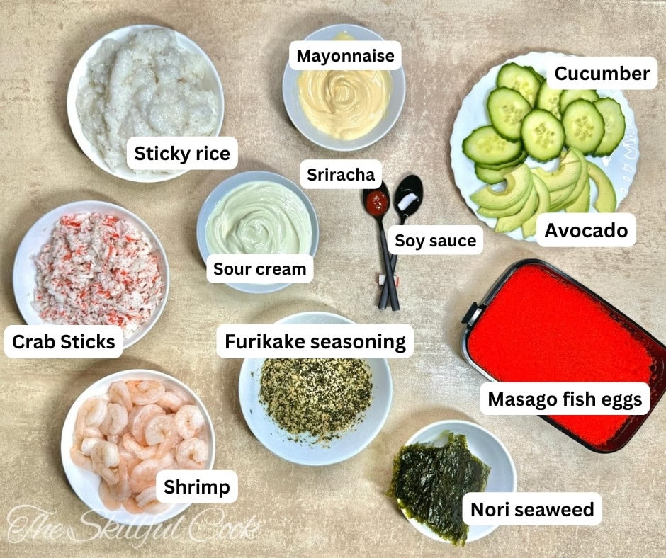 Sushi Bake Ingredients