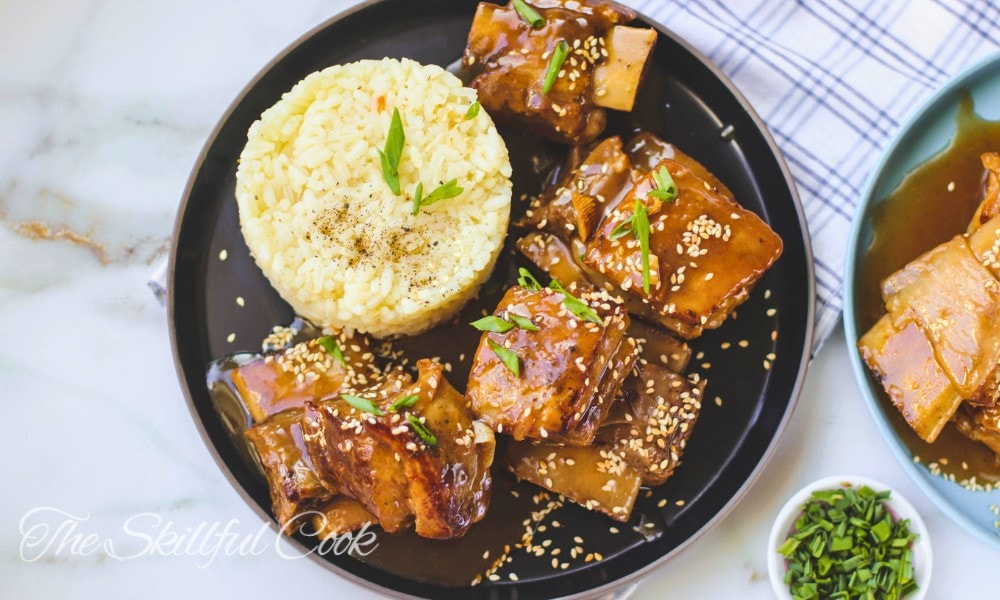 Slow Cooker Short Ribs with Miso and Honey Glaze