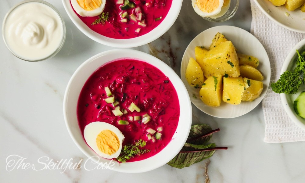 Lithuanian cold beet soup (Šaltibarščiai)