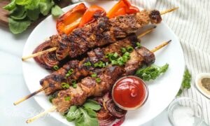 Rosemary Garlic Butter Steak Kabobs
